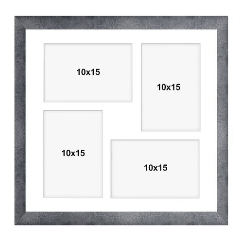 Ramka kwadratowa na 4 zdjęcia Hekla 34x34x4 MDF galeria beton 1szt. na Arena.pl