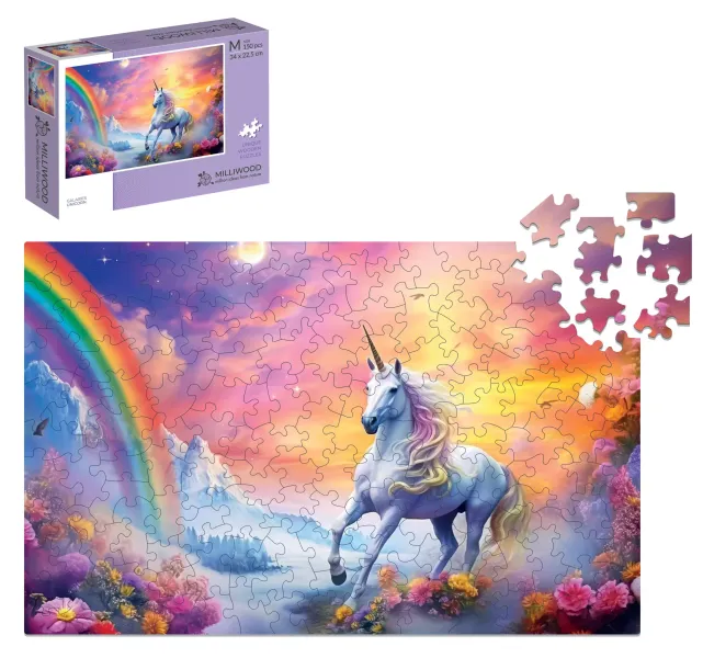 Puzzle Drewniane 150 Elementów. Galaxies, Jednorożec zdjęcie 1