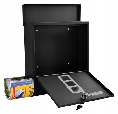 SKRZYNKA NA LISTY GAZETY POCZTĘ OGORDZENIE DO DOMU POCZTOWA CZARNA na Arena.pl