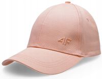 4F DAMSKA SPORTOWA CZAPKA Z DASZKIEM BEJSBOLÓWKA METALOWY ZATRZASK KORAL M