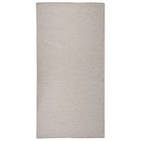 Dywan zewnętrzny o płaskim splocie, 100x200 cm, taupe