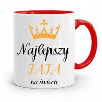 Kubek Czerwony Dla Taty Ojca Najlepszy Tata Świata Z Nadrukiem Ze Zdjęciem