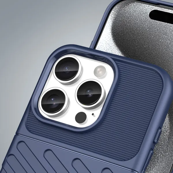 etui silikonowe thunder case do iphone 16 pro - niebieskie zdjęcie 7