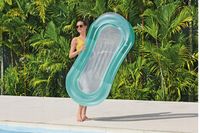 MATERAC DMUCHANY PLAŻOWY DO PŁYWANIA NA BASEN BESTWAY DNO SIATKA Z OPARCIEM