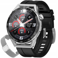 Zegarek SMARTWATCH Rubicon E88 silver / silver mesh / black silicone