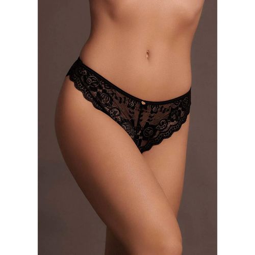 Claire - Elastic Lace Brief With Golden Details - One Size na Arena.pl