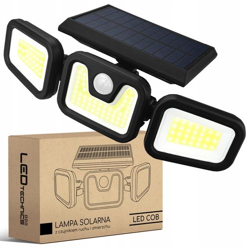 Naświetlacz solarny LED czujnik ruchu zmierzchu PIR Lampa zewnętrzna na Arena.pl