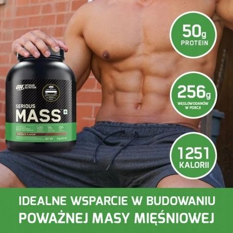 GAINER SERIOUS MASS OPTIMUM NUTRITION 2730g | Ciasteczkowy Ciastko z kremem na Arena.pl