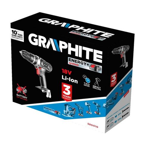 WIERTARKO-WKRĘTARKA AKU.Z UDAREM ENERGY+18V LI 13MM BEZ AKU. na Arena.pl