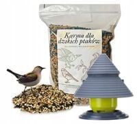 SUPER ZESTAW Karmnik dla ptaków zasypowy + KARMA DLA PTAKÓW 4kg!