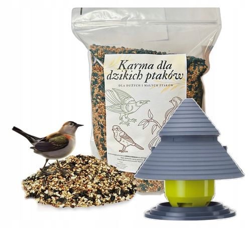 SUPER ZESTAW Karmnik dla ptaków zasypowy + KARMA DLA PTAKÓW 4kg! na Arena.pl