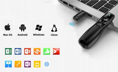 WSKAŹNIK PREZENTER LASEROWY PILOT BEZPRZEWODOWY DO PREZENTACJI LASER USB na Arena.pl