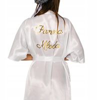 SZLAFROK DLA PANNY MŁODEJ ślubny PANNA MŁODA satynowy prezent ślub panieńsk