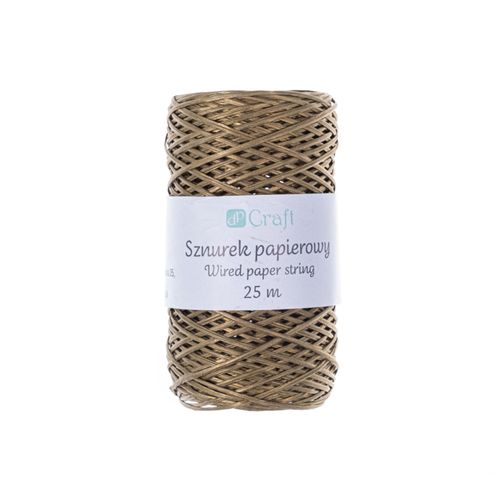 SZNUREK PAPIEROWY Z DRUCIKIEM ZŁOTY DPSZ-013 DP CRAFT na Arena.pl