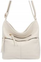 Herisson - torebka worek zamek skóra ekologiczna jasny beżowy 1052L2080