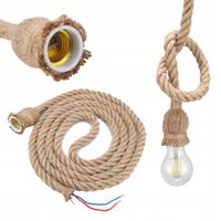 LAMPA OPRAWA WISZĄCA SZNUR JUTOWY 3m E27 50W 85-265V