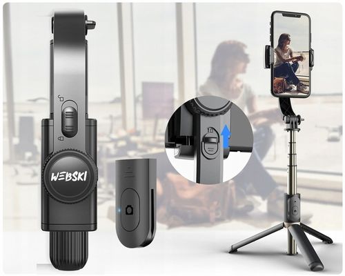 Gimbal Bezprzewodowy stabilizator obrazu do telefonu kamery z tripodem na Arena.pl