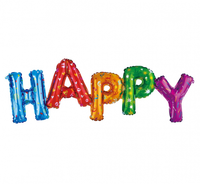 balon foliowy  napis happy 92cm |  hs-nhp47