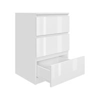 Komoda biała połysk AVEN 50 cm z 3 szufladami różne kolory DARMOWA DOSTAWA