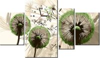 70CM 120CM OBRAZ 4 ELEM DMUCHAWCE ZIELENI ŚCIENNY
