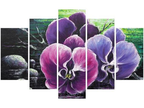 70 100CM OBRAZ 5 ELEM STORCZYK STAWEM DRUK PŁÓTNO na Arena.pl