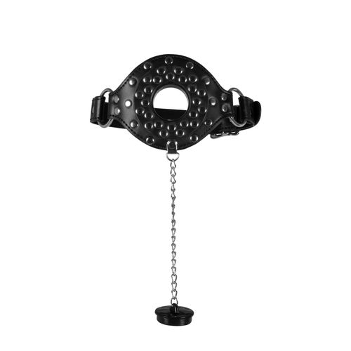 Open Mouth Gag with Plug Stopper - Black na Arena.pl
