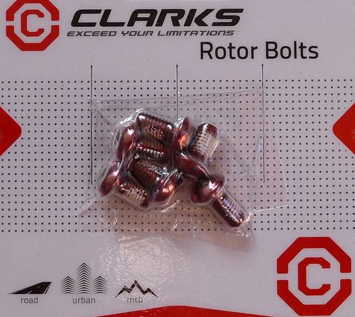 Lekkie śruby do tarczy - torx - czerwone - 12gram CLARKS na Arena.pl