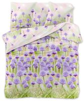 Pościel Satynowa 160X200 Fioletowe Kwiaty 2474