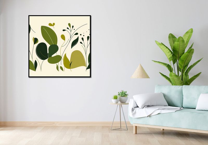Plakat 100x100cm Świeżość Liści zdjęcie 4