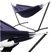 HAMAK OGRODOWY DLA DWOJGA METALOWA RAMA WYTRZYMAŁY MATERIAŁ