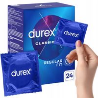 DUREX Classic klasyczne Prezerwatywy Nawilżane Gładkie Komfortowe 24
