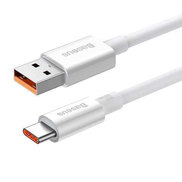 Kabel USB do USB-C Baseus Superior 100W 2m (biały) zdjęcie 3