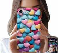 ETUI DO IPHONE 16e - KOLOROWE SERCA MOŻLIWOŚĆ PERSONALIZACJI