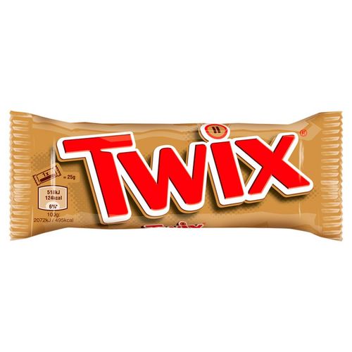 Twix Baton z ciastkami i karmelem oblany czekoladą 50 g (2 x 25 g) na Arena.pl