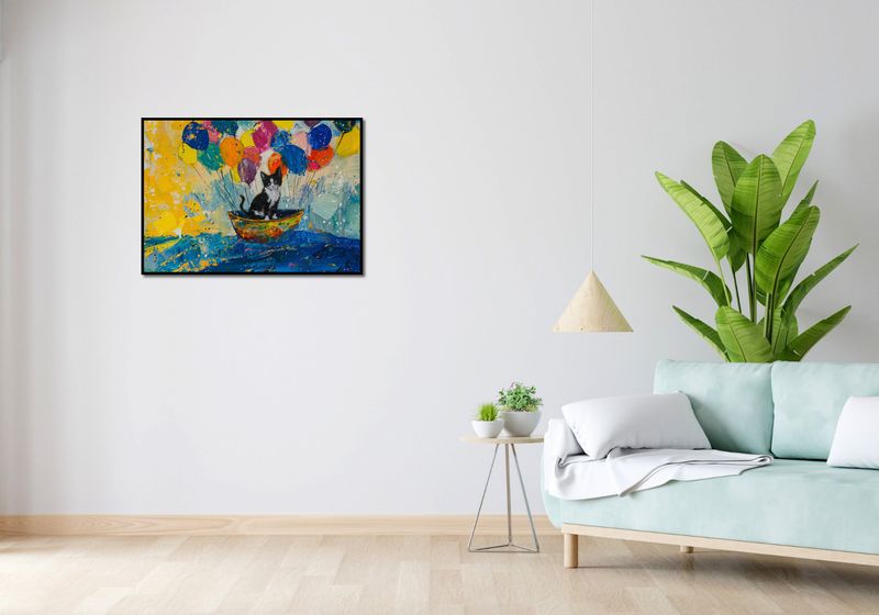 Plakat 84x59,5cm Kot na Łodzi zdjęcie 4