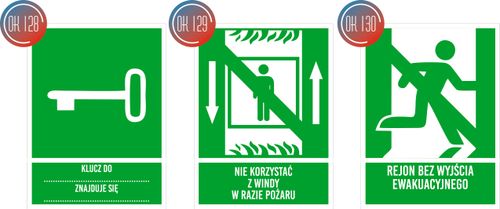 Tablica grawer informacyjna piktogram 20x15 klucz do wyjścia ewakuacyjnego na Arena.pl
