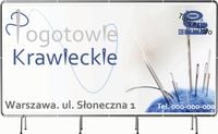BANER REKLAMOWY oczkowany 200x100cm projekt w cenie POGOTOWIE KRAWIECKIE