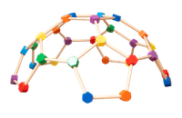 Plac zabaw Domowa kopuła wspinaczkowa - drewno-kolor