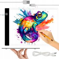 Tablica Do Szkicowania Deska Kreślarska Tablet Graficzny LED Kalka A4