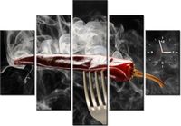 105CM 150CM ZEGAR 5 ELEM GORĄCA PAPRYCZKA CHILI DRUK OBRAZ