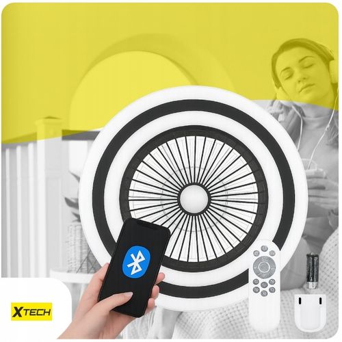 WENTYLATOR SUFITOWY WIATRAK PLAFON LAMPA LED 52 CM DUŻY APLIKACJA na Arena.pl