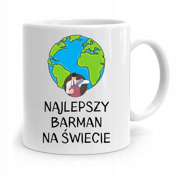 Kubek Prezent Dla Barmana Najlepszy Na Świecie Z Nadrukiem Ze Zdjęciem zdjęcie 1