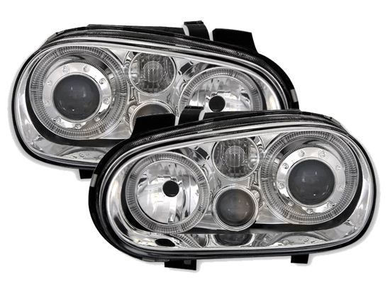 Lampy Reflektory VW GOLF IV 4 RINGI + HALOGENY zdjęcie 2