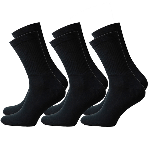 Skarpetki sportowe PÓŁ-FROTTE CZARNE gładkie bawełna 38-40 zdjęcie 2