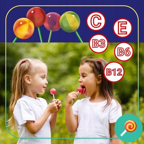 Pakiet 3szt NIMM2 Lizaki z sokiem owocowym 80g 8sz na Arena.pl