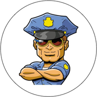 Opłatek na tort Urodziny Policja Odznaka Czapka Blacha Logo Policjant