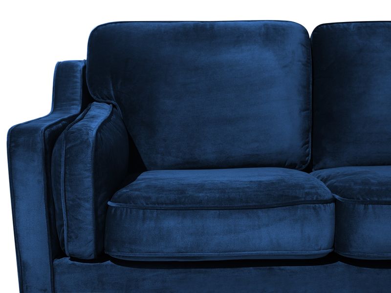 Sofa 3-osobowa welurowa niebieska LOKKA zdjęcie 8