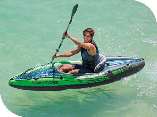Kajak 1os. Challenger K1 Intex 68305 Pompka Wiosło na Arena.pl