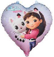 Balon foliowy serce Koci Domek Gabi, 35cm, mix