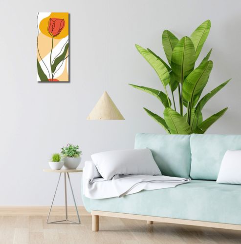 Obraz 20x50cm Przerysowany Tulipan na Arena.pl